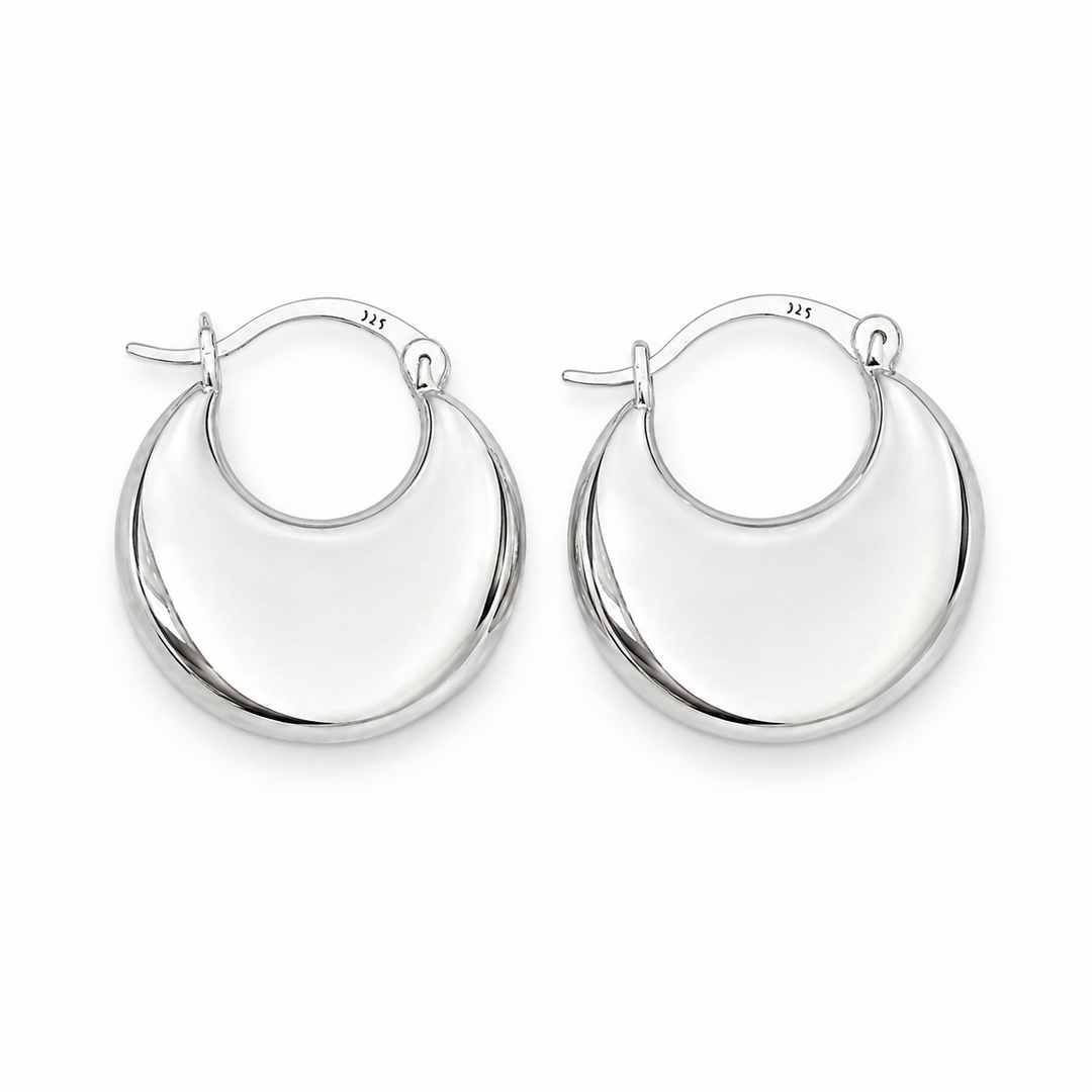Sterling Silver Chunky Hoop Earring