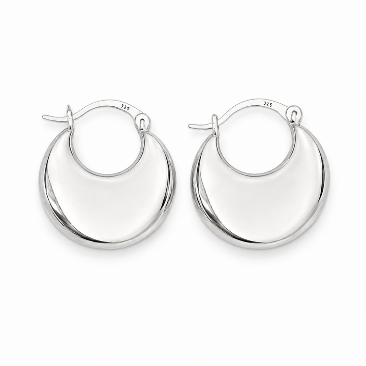Sterling Silver Chunky Hoop Earring