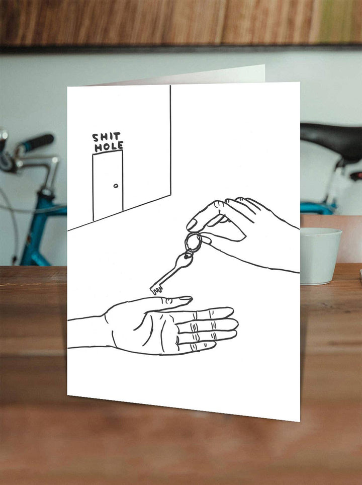 Funny New Home Card By David Shrigley - Shit Hole