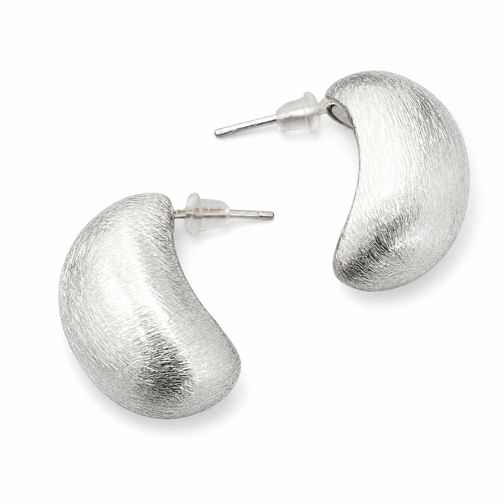 Sterling Silver Brushed Earring