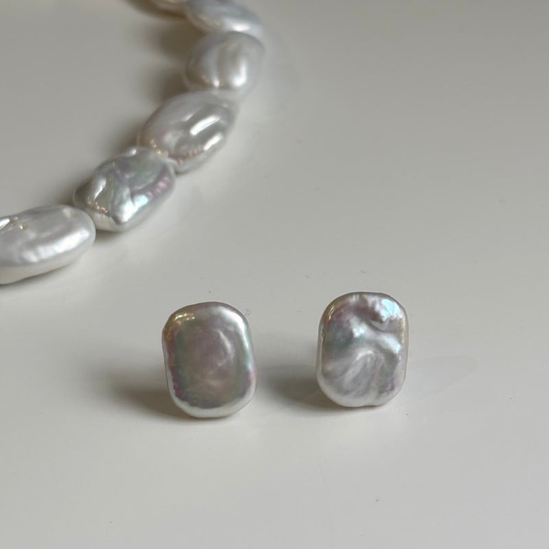 Freshwater Irregular Square Pearl Necklace