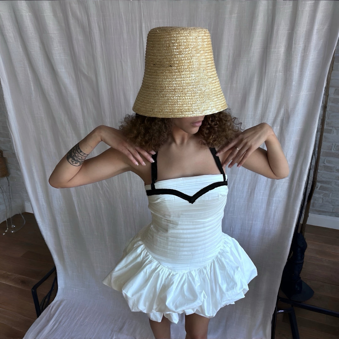 Raffia Lamp Bucket Hat