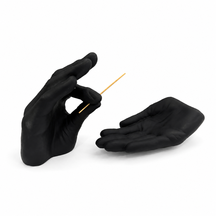 Black Handheld Incense Holder Set