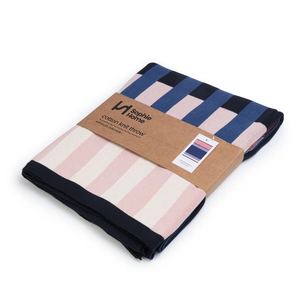 Studie Navy Throw By Sophie Home