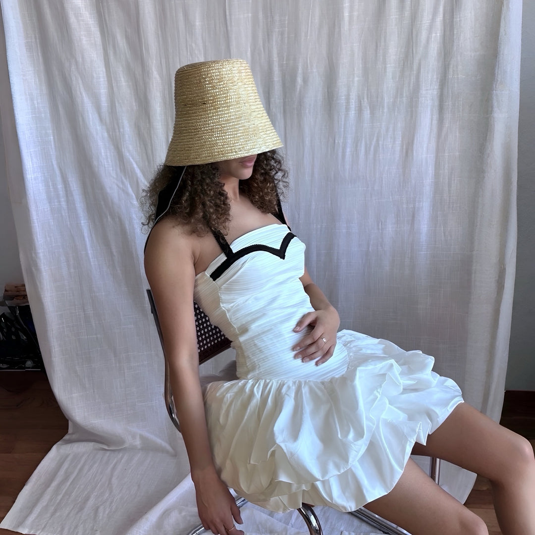 Raffia Lamp Bucket Hat