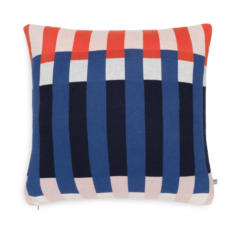 Sophie Home Cotton Knit Throw Pillow Cushion Cover Studie Navy
