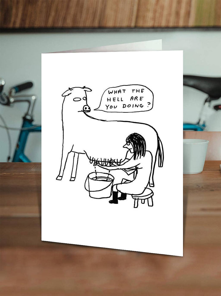 Funny Greetings Card By David Shrigley - What The Hell