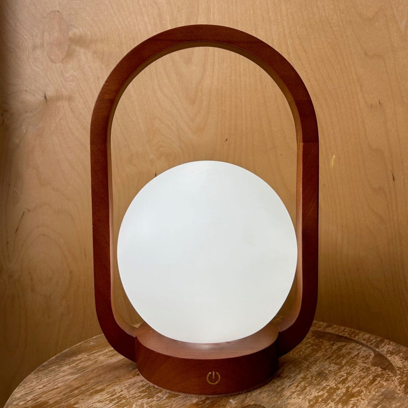 Sixton London Teak Lantern Style Lamp