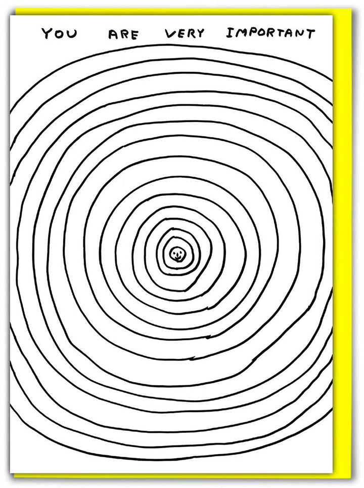 Funny Greetings Card By David Shrigley - You Are Important