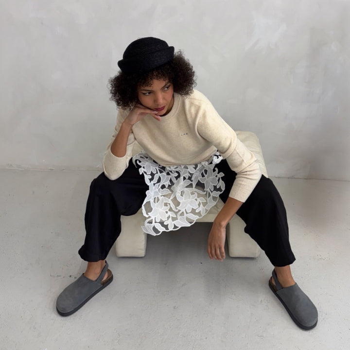 Black Straw Pillbox Hat