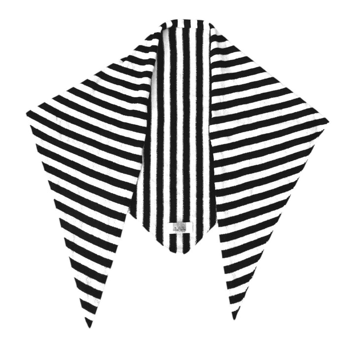 Striped Wool Large Triangle Knitted Scarf