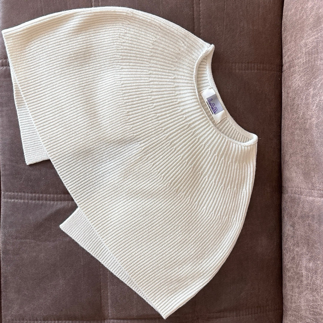 Cream mohair wool knitted cape
