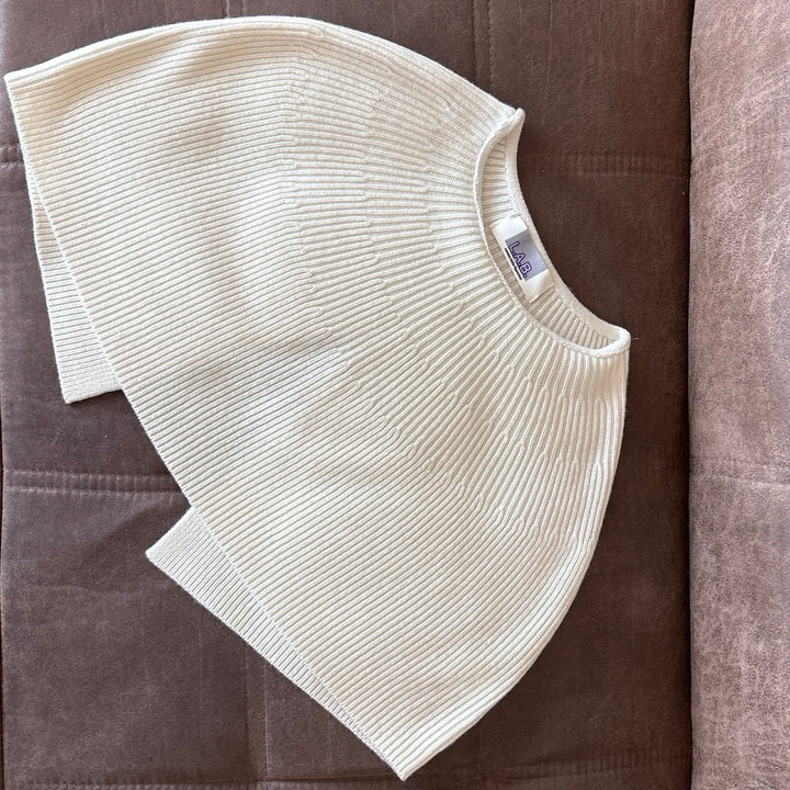 Cream mohair wool knitted cape