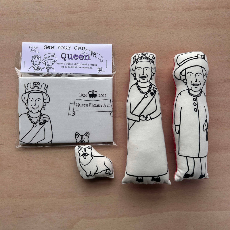 Fat Hen And Flo Sew Your Own Queen Cushion Kit Queen Elizabeth II