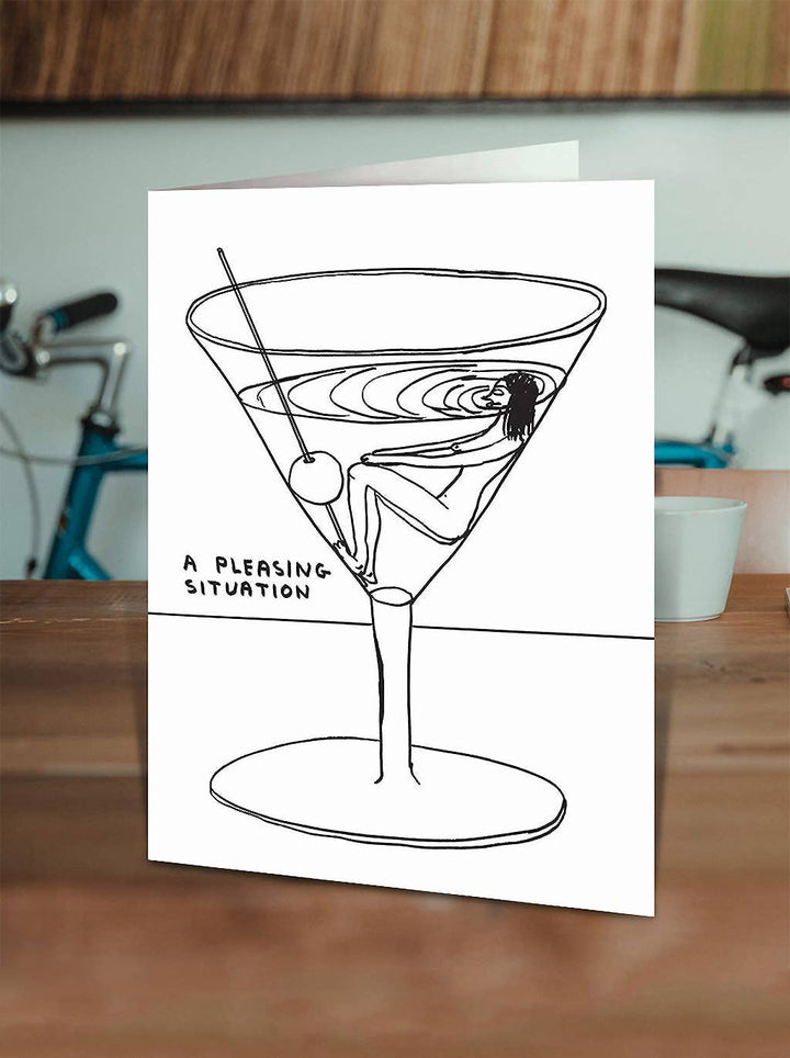 Funny Greetings Card By David Shrigley - Pleasing Situation