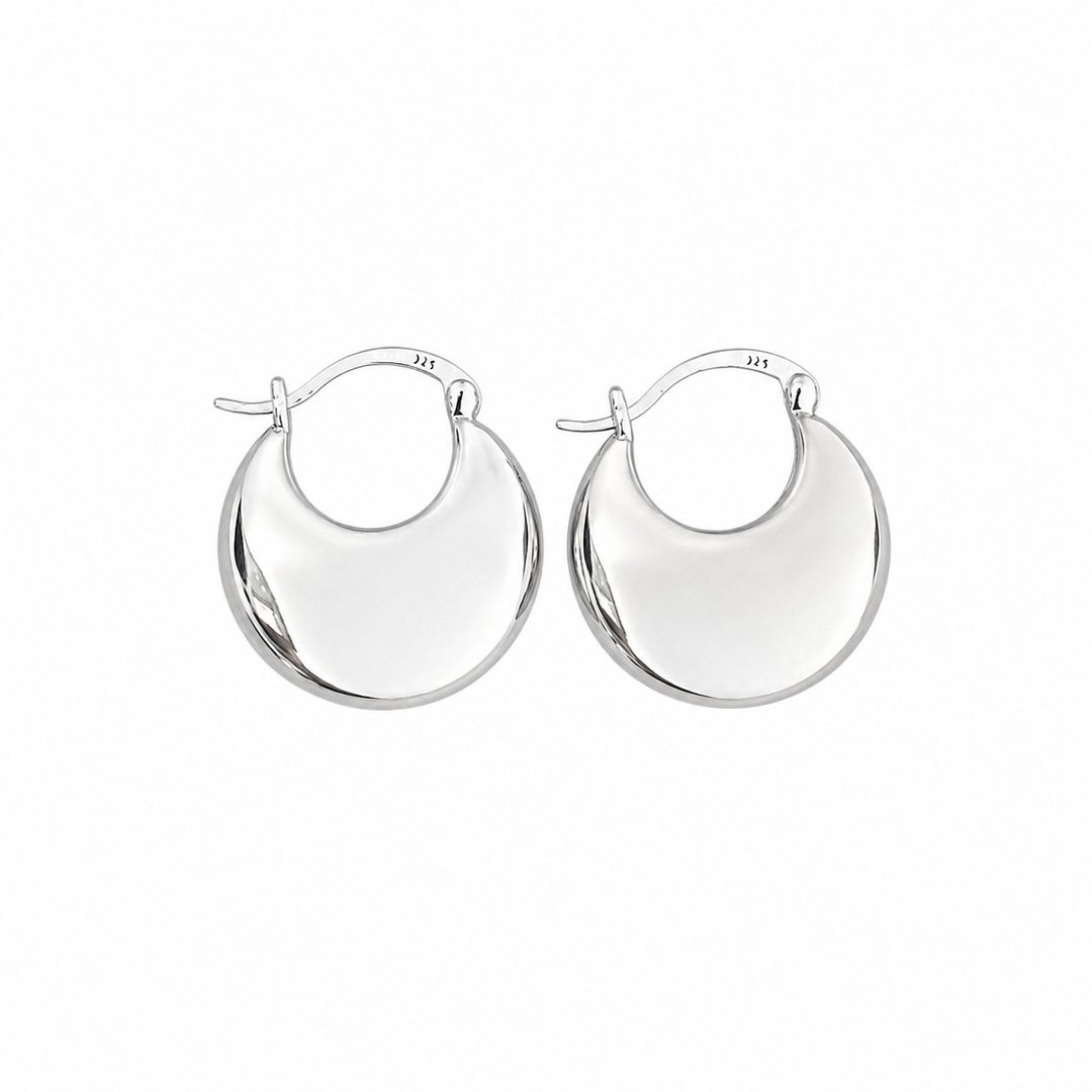 Sterling Silver Chunky Hoop Earring