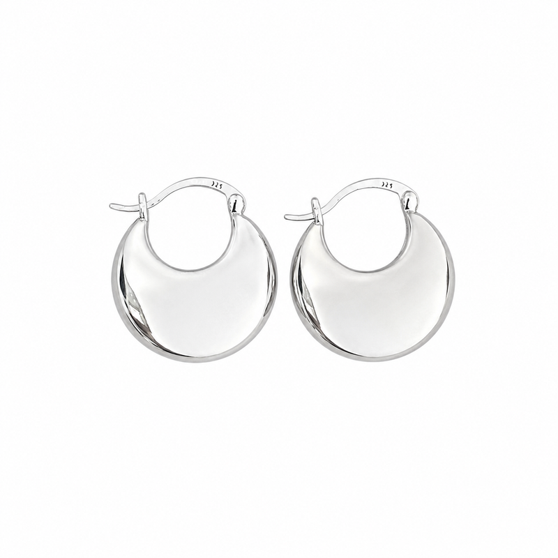 Sterling Silver Chunky Hoop Earring