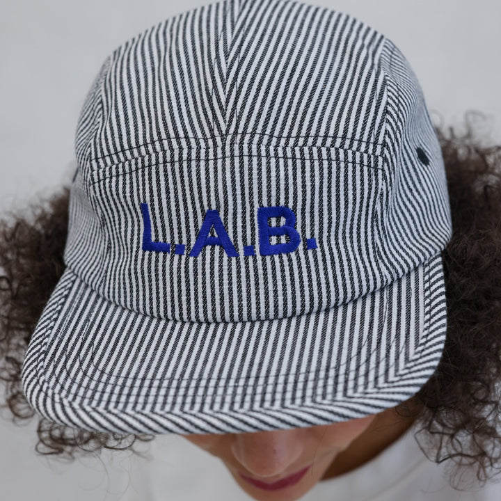 LAB Striped Embroidery Logo Cap