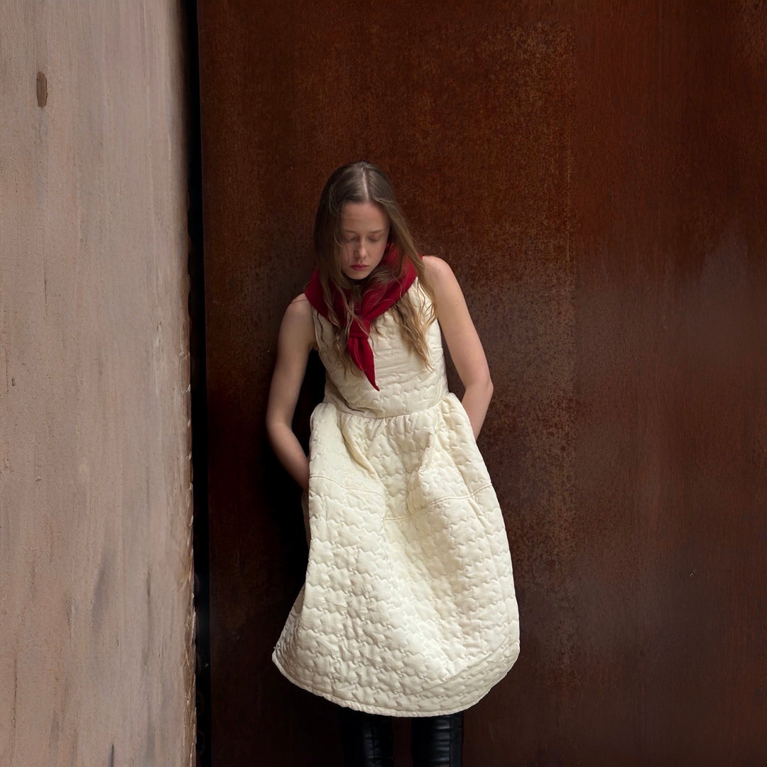 Red Wool Small Triangle Knitted Scarf