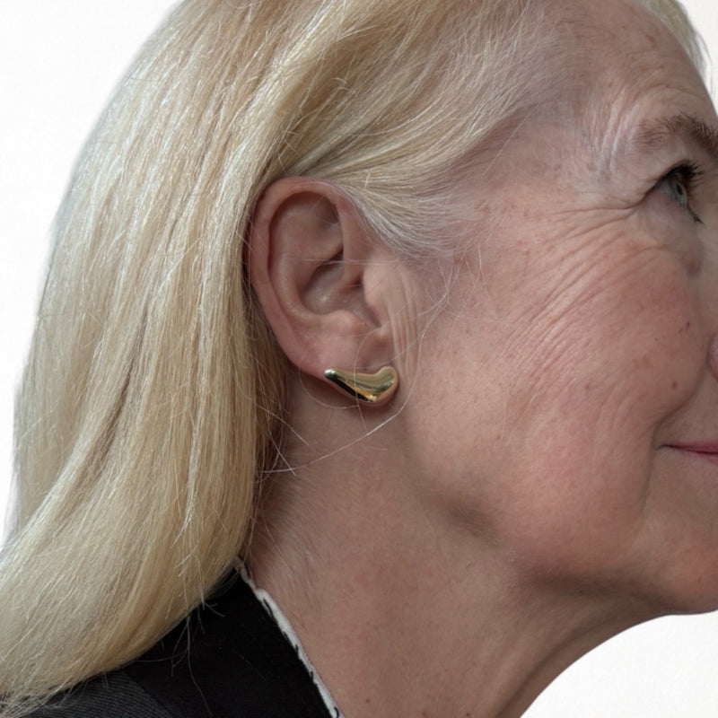 Gold Earlobe Cuff Earrings