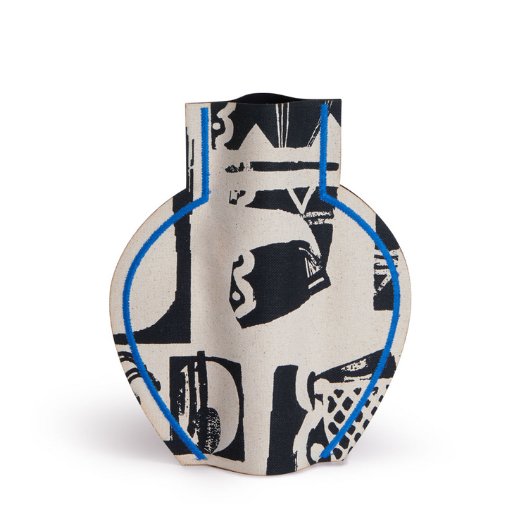 Milos Jug Vase Black Blue - by M2P