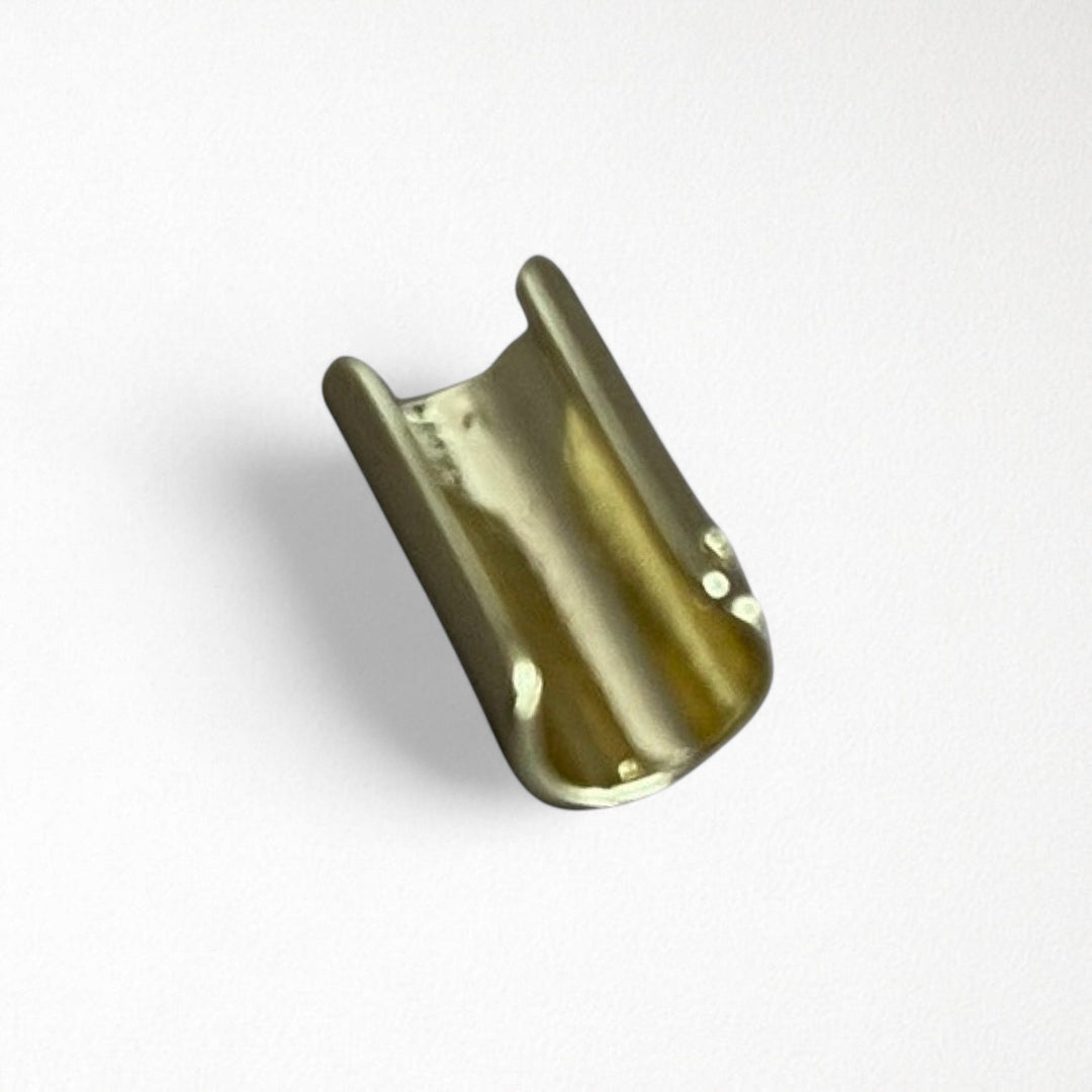 Gold earlobe cuff earring one piece