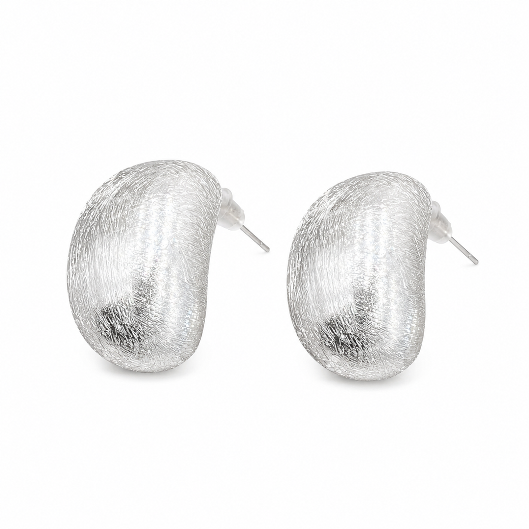 Sterling Silver Brushed Earring