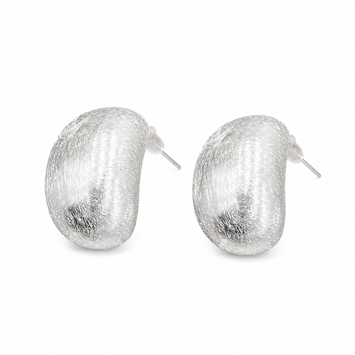 Sterling Silver Brushed Earring