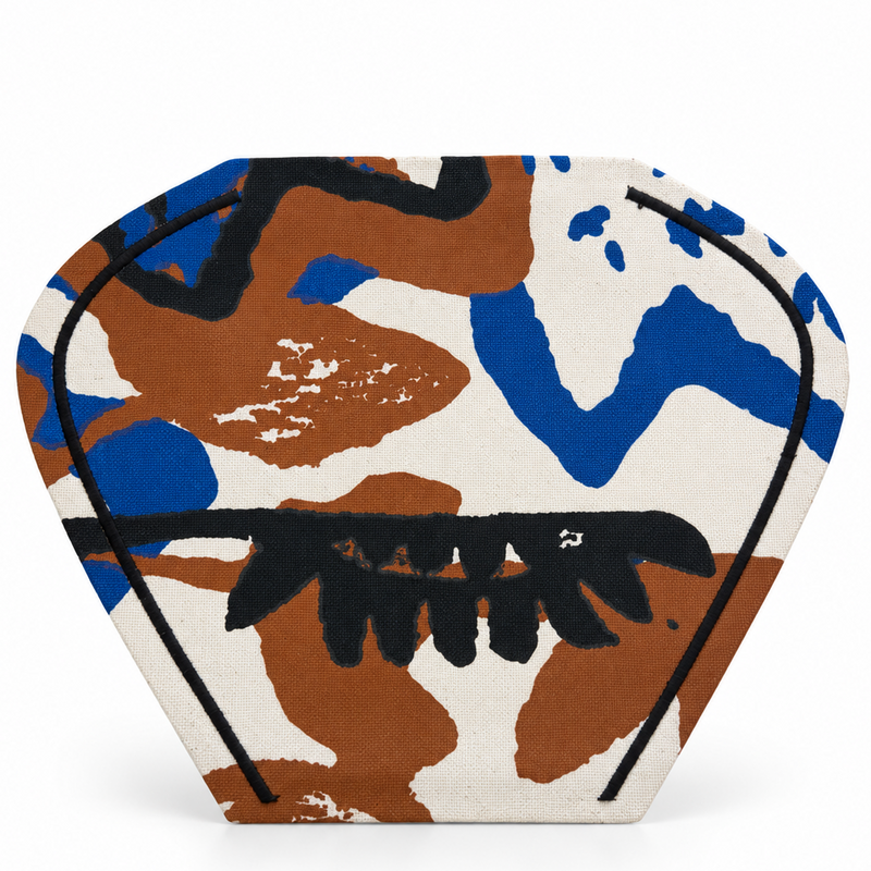 M2P Crete Cup Vase Black Blue Clay