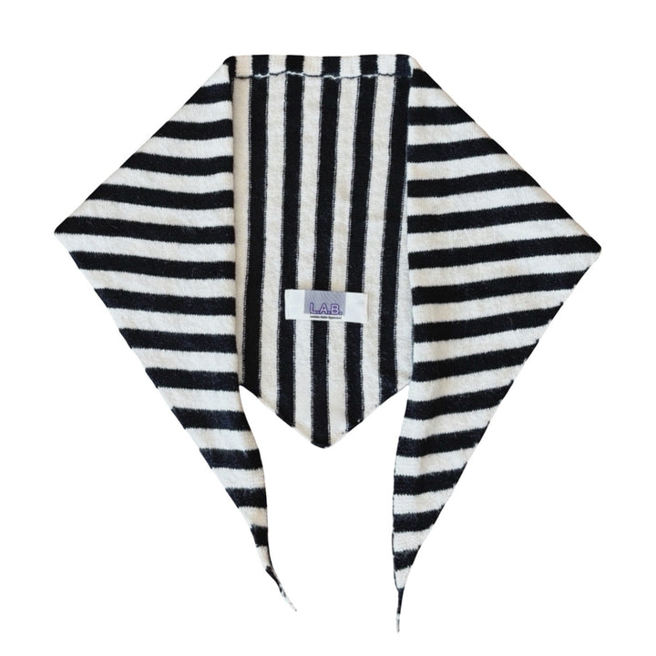 Striped Wool Small Triangle Knitted Scarf