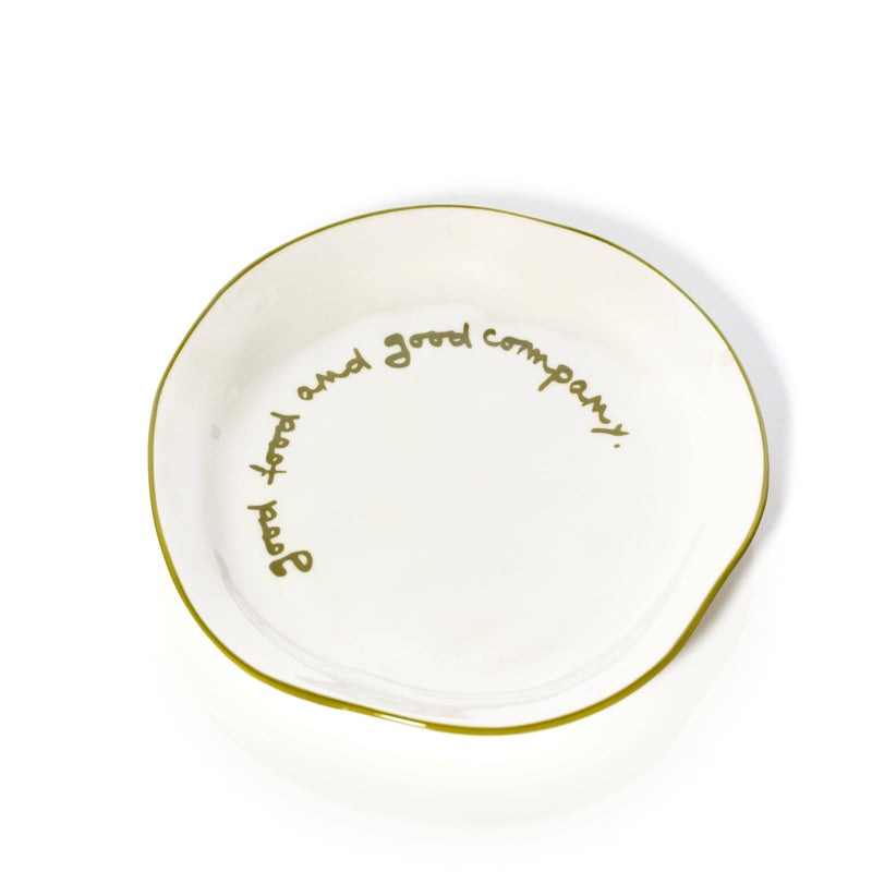 MÆGEN Statement Plate 'Good Food And Good Company.'