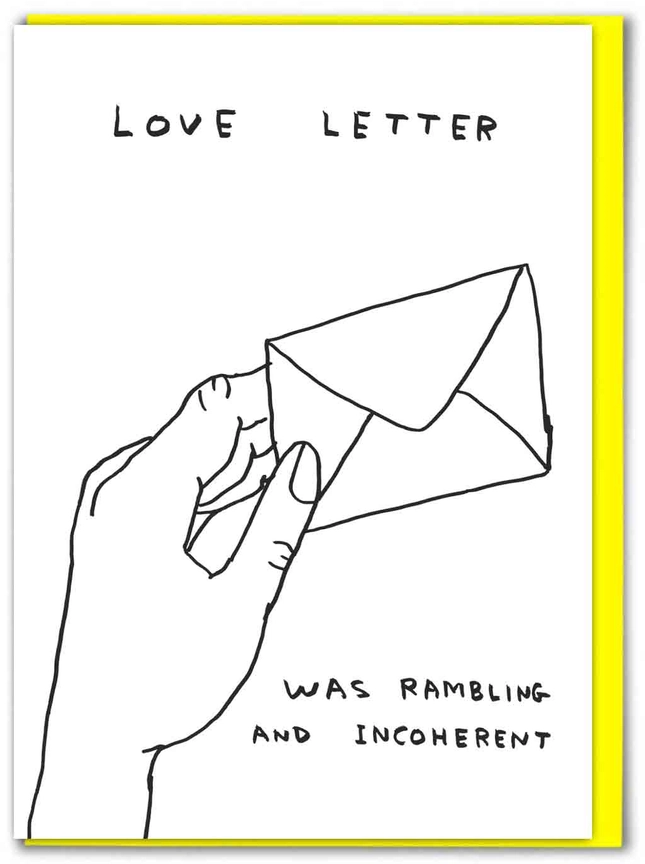 Funny Birthday Card - Love Letter Greetings Card