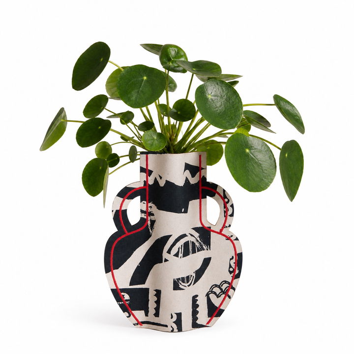 M2P Milos Amphora Large Vase Black Red