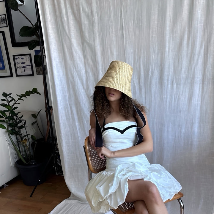 Raffia Lamp Bucket Hat