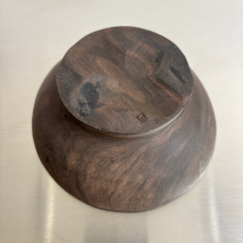 Set Of Two Kamagong Wood Hand Carved Bowls