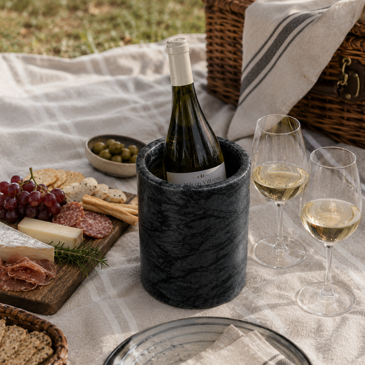 Black Marble Bottle Holder/Cooler