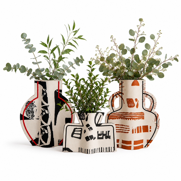 M2P Milos Jug Vase Black Red