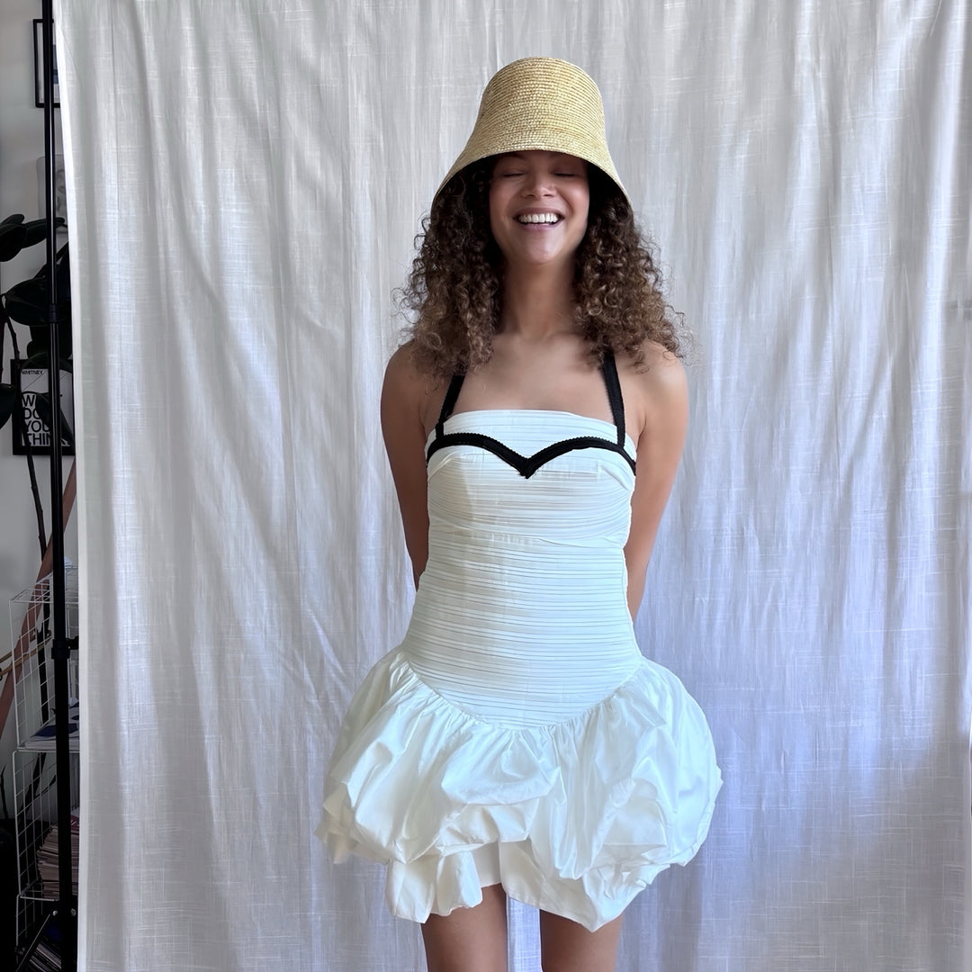 Raffia Lamp Bucket Hat