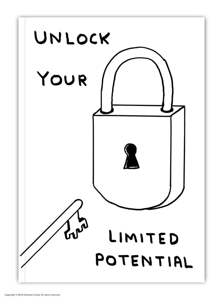 Funny A6 Notebook By David Shrigley - Unlock Your Limited Potential