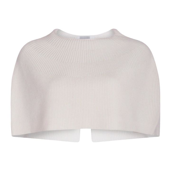 Cream mohair wool knitted cape