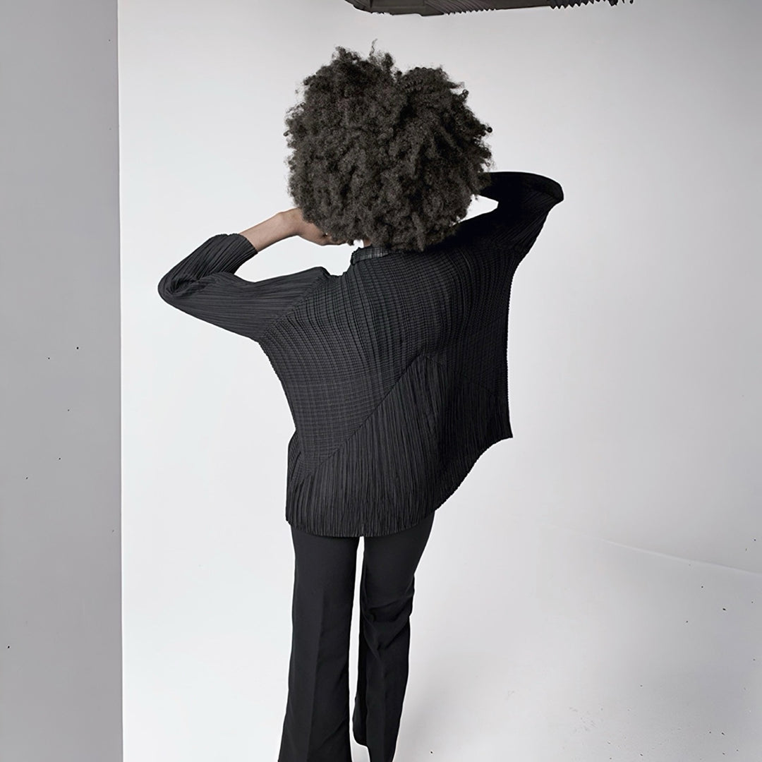 Black Multi Way Pleated Blouse