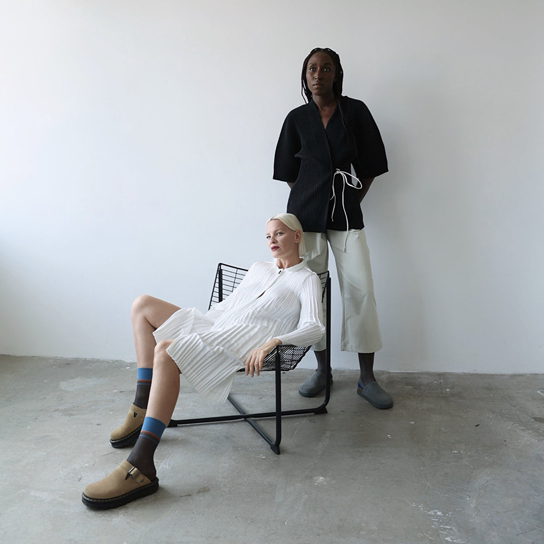White Accordion Pleated Shirt Dress