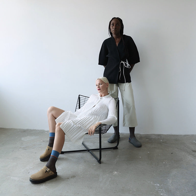 White Accordion Pleated Shirt Dress