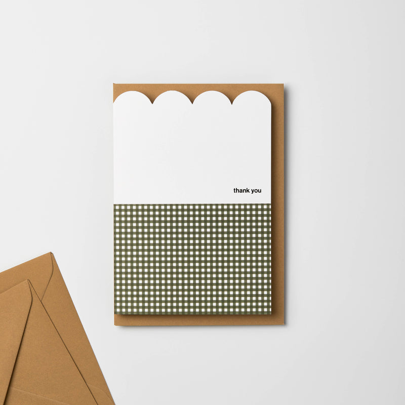 KINSHIPPED THANK YOU SCALLOP GREETING CARD