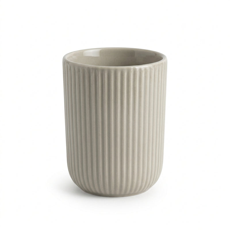 Coffee mug Column | white by Archive Studio  / ridged cup