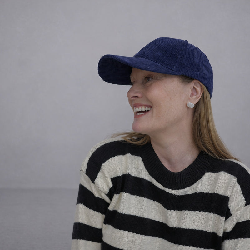 Blue Corduroy Hat