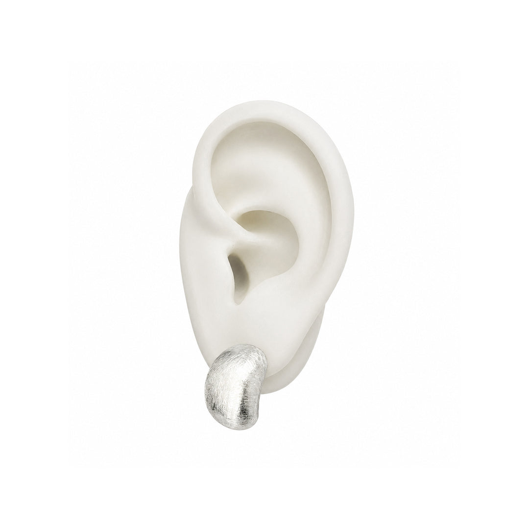 Sterling Silver Brushed Earring