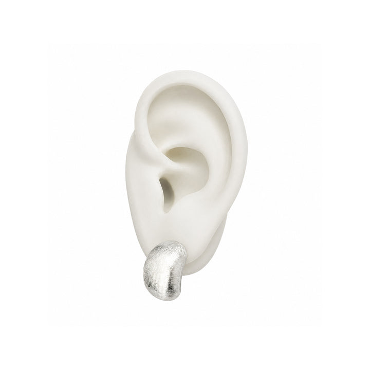 Sterling Silver Brushed Earring