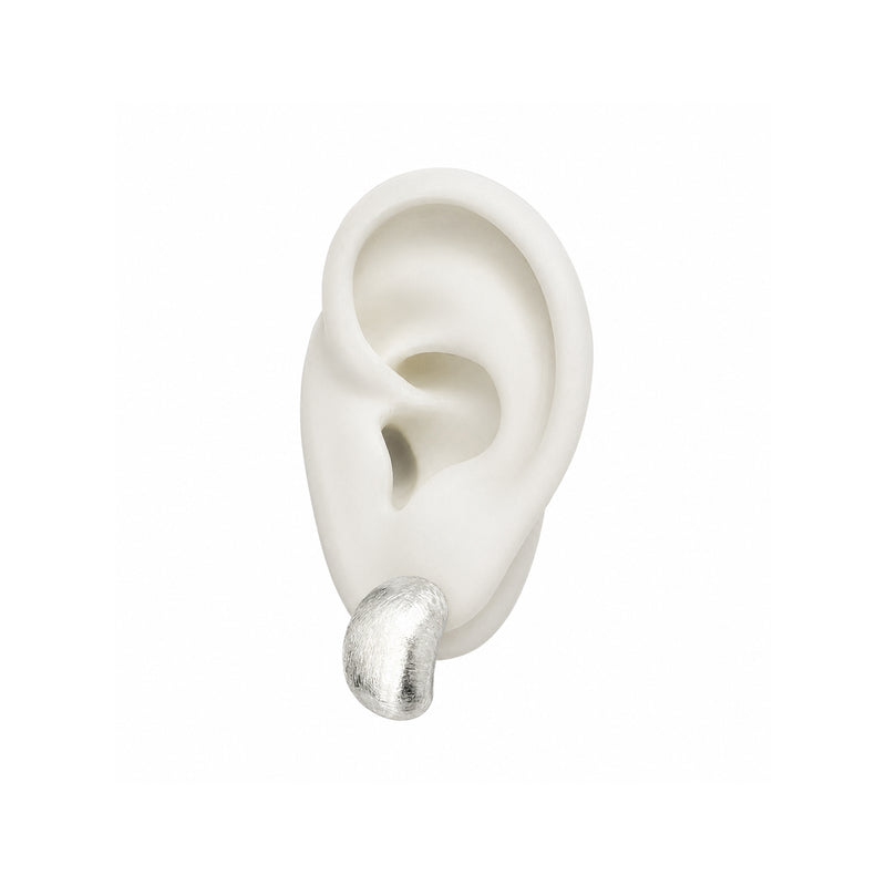 Sterling Silver Brushed Earring
