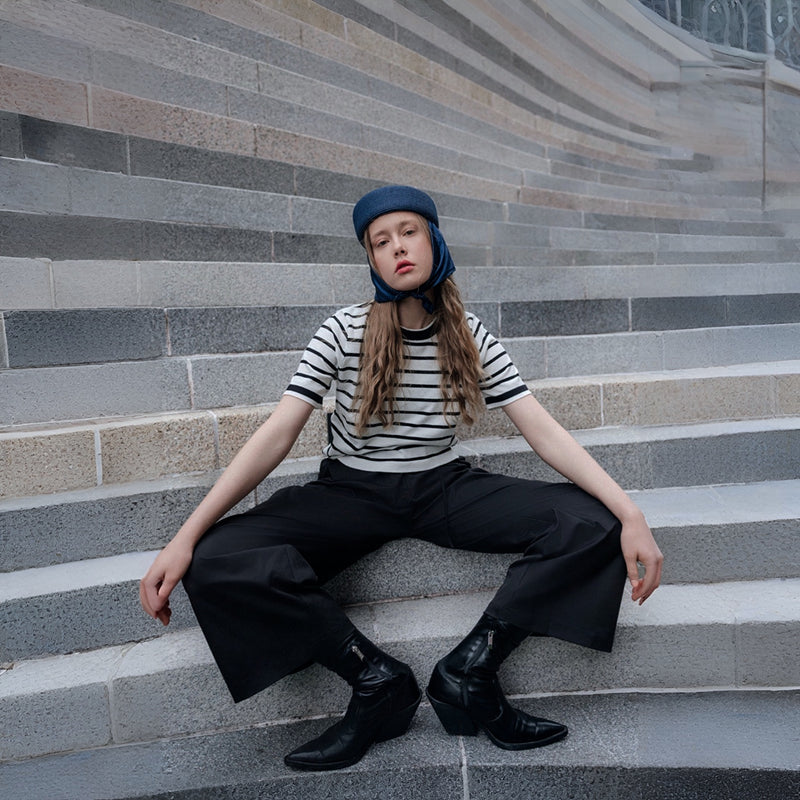Navy Straw Pillbox Hat